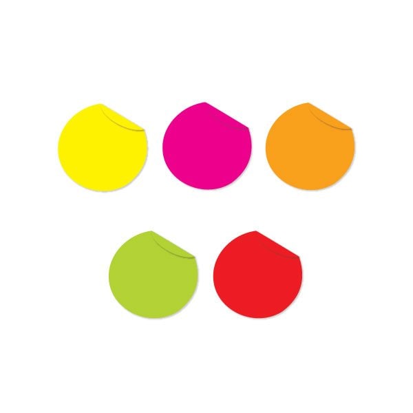 Bsc Preferred 1'' Fluorescent Packs Inventory Circles, 5000PK - BUY00016121