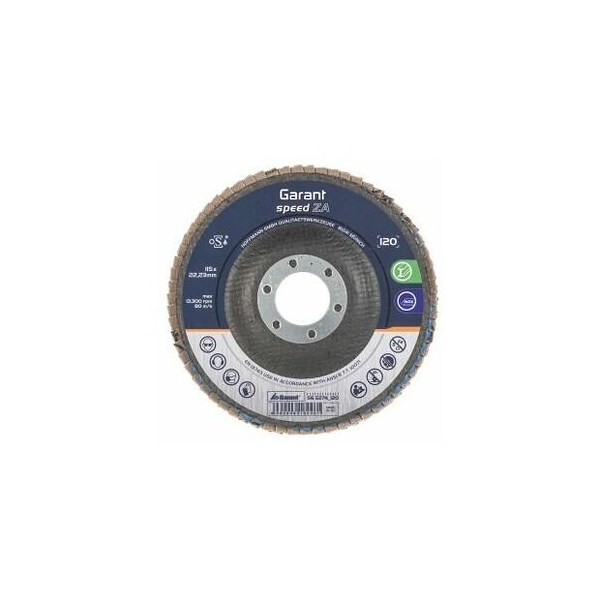 Garant Speed ZA Flap Disc, Dia: 115 mm, Grit: 120 - 565274 120