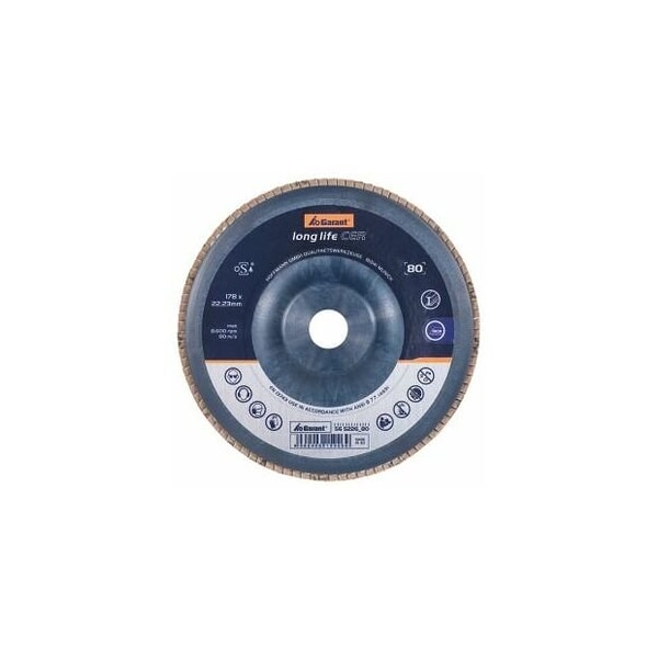 Garant Ceramic Flap Disc, Dia: 178 mm, Grit: 80 - 565226 80
