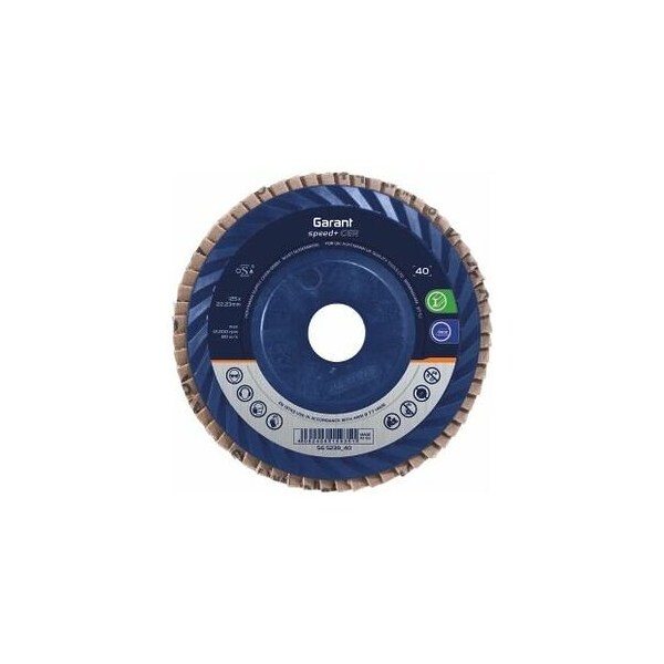 Garant Speed+ CER Ceramic Flap Disc, Dia: 125 mm, Grit: 40 - 565239 40