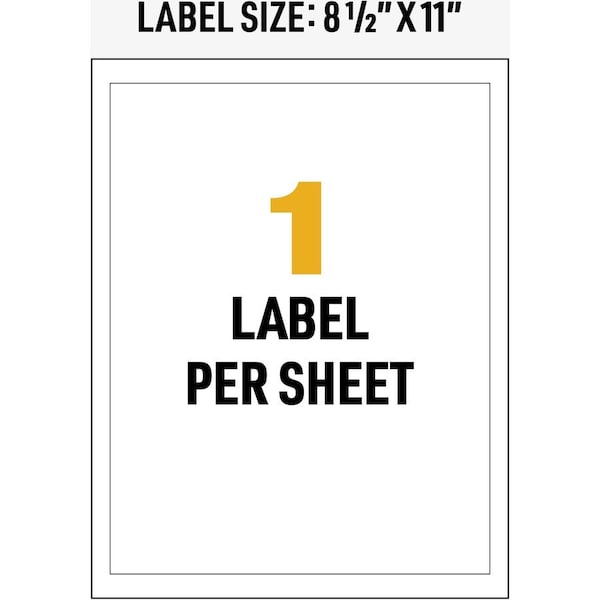 Avery Label, Ghs Chemical, 8.5X11 50PK - AVE60501
