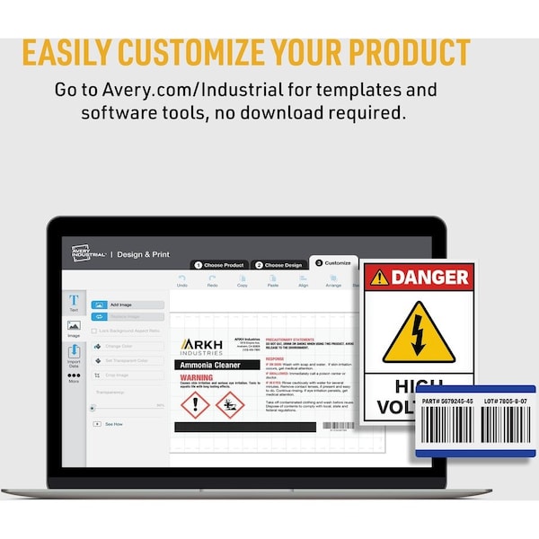 Avery Label, Ghs Chemical, 2X2, We 12PK - AVE60506