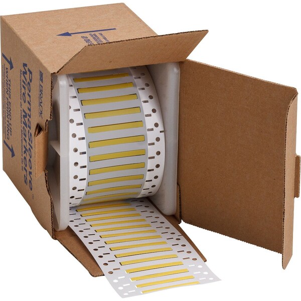 Brady PermaSleeve Wire Marker Polyolefin 0.182 in H x 1 in W YL Roll of 5000 Each - CGS-094-2-YL-2