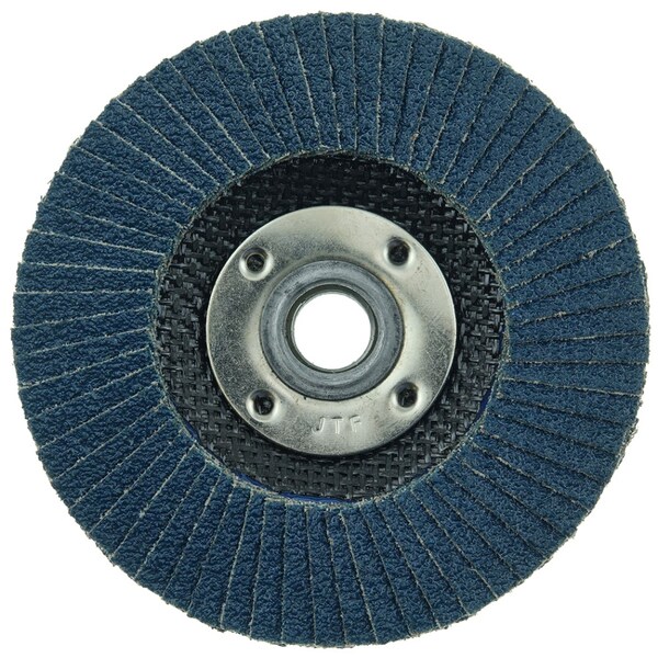 Weiler 4-1/2" Abrasive Flap Disc, Flat (TY27), 40Z, 5/8"-11 UNC - 31408