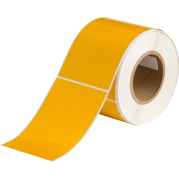 Brady Harsh Environment Multi-Purpose Polyester Labels for 3 in. Core Printers - 6 in. x 4 in. Yellow - THT-25-423-.5-YL