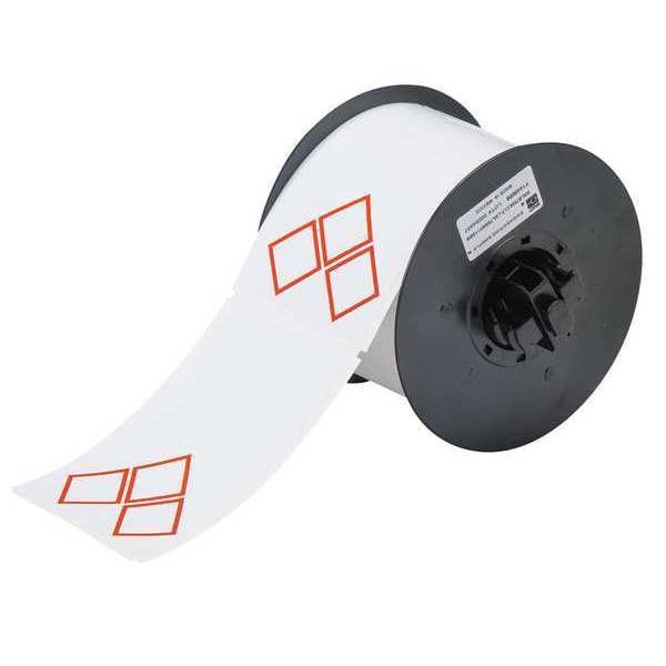 Brady Thermal Transfer Label, Red on White, Labels/Roll: 270 - B30-261-7569-CLP3A
