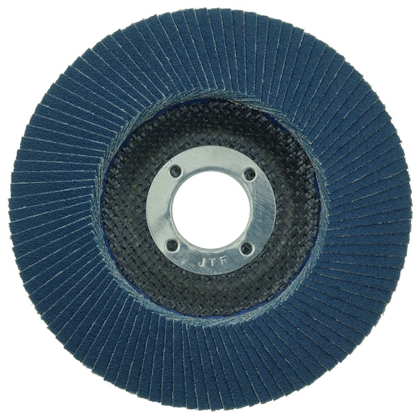 Weiler 4-1/2" Tiger Disc Abrasive Flap Disc, Flat (TY27), 120Z, 7/8" - 50706