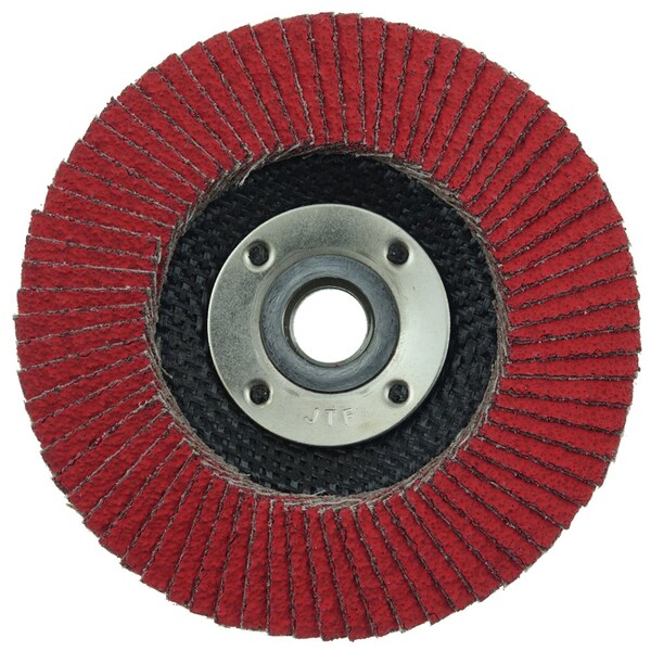 Weiler 4-1/2" Tiger Flap Disc, Conical (TY29), Phenolic Back, 40C, 5/8"-11 UNC - 50105