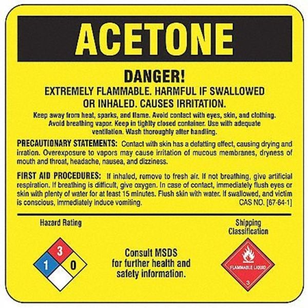 Brady ISOPROPYL ALCOHOL, ISOPROPYL ALCOHOL, 5 in W x 5 in H - 26119LS