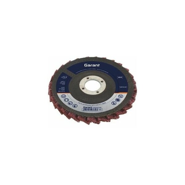 Garant Fleece Flap Disc, Dia: 125 mm, Grit: 180 - 566340 180