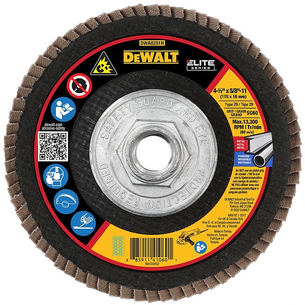 Dewalt 4-1/2" x 5/8"-11 60G T29 XP CER FLAP DISC - DWA8281H