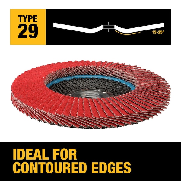 Dewalt 4-1/2" x 5/8"-11 60G T29 XP CER FLAP DISC - DWA8281H
