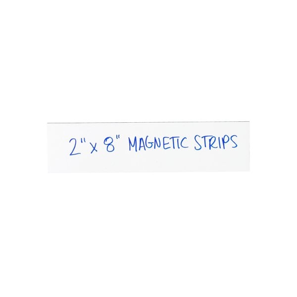 Bsc Preferred 2 x 8'' White Warehouse Labels - Magnetic Strips, 25PK - LH179