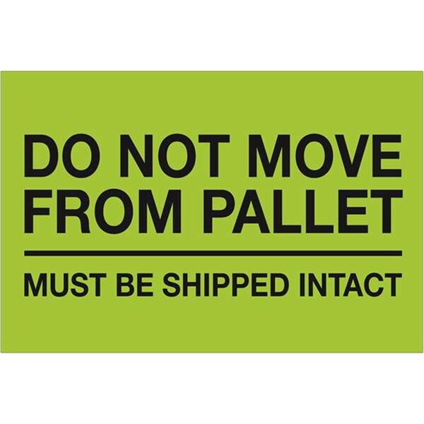 Bondad 4 x 6 in. - Do Not Move From Pallet Fluorescent Green Labels - BO3348847