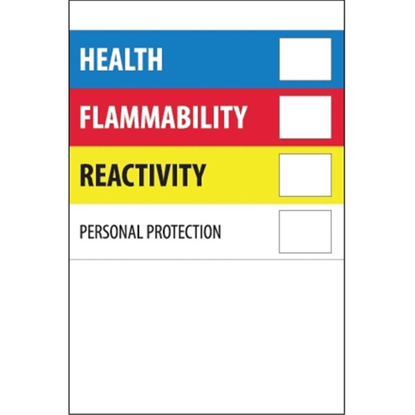 Bondad 4 x 6 in. - Health Flammability Reactivity Labels - Multiple - Roll of 500 - BO3347756