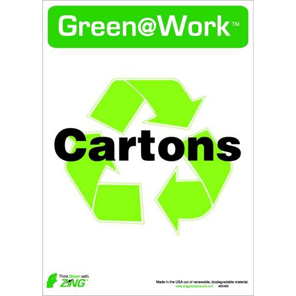 Zing Recycle Label, 14" Height, 10" English, 2049S - 2049S