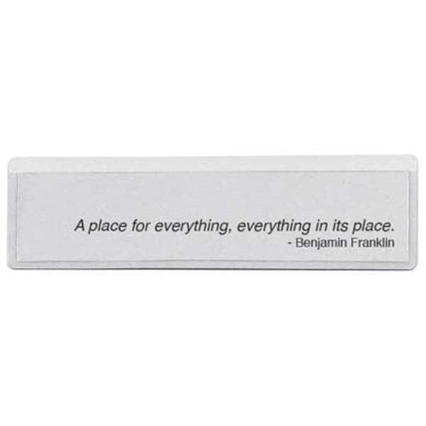 Zoro Select Magnetic Label Holder, 1 x 4 In, PK100 - 10E822