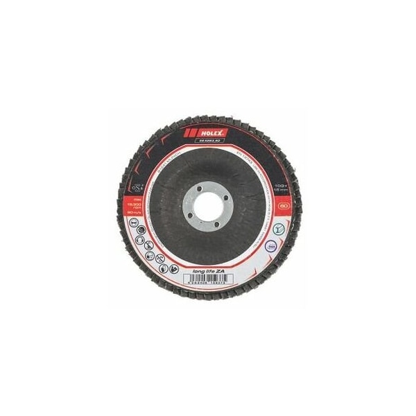 Holex Long Life ZA Flap Disc, Dia: 100 mm, Grit: 60 - 565283 60