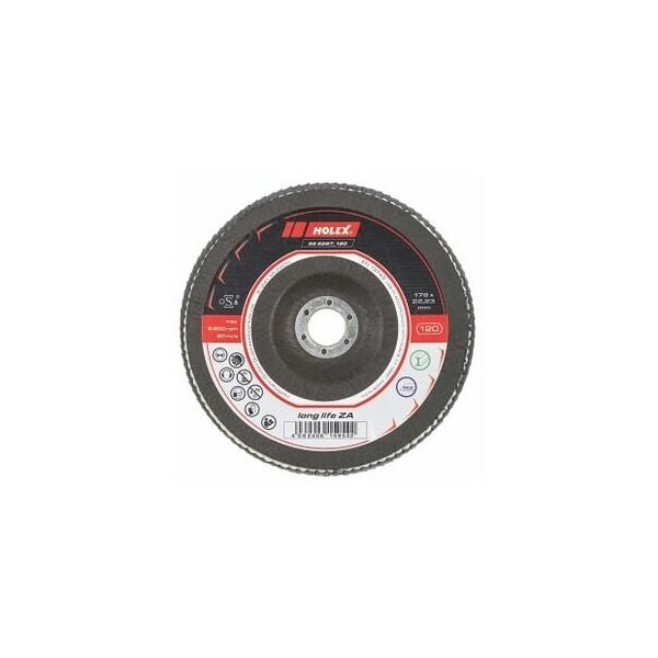 Holex Long Life ZA Flap Disc, Dia: 178 mm, Grit: 120 - 565287 120