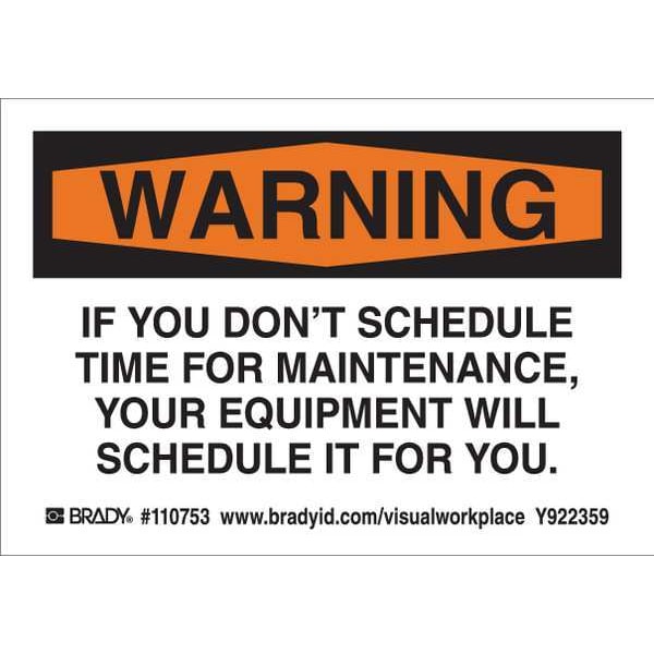Brady Lean Label, 3-1/2inHx5inW, HP Poly., PK10, 110753 - 110753