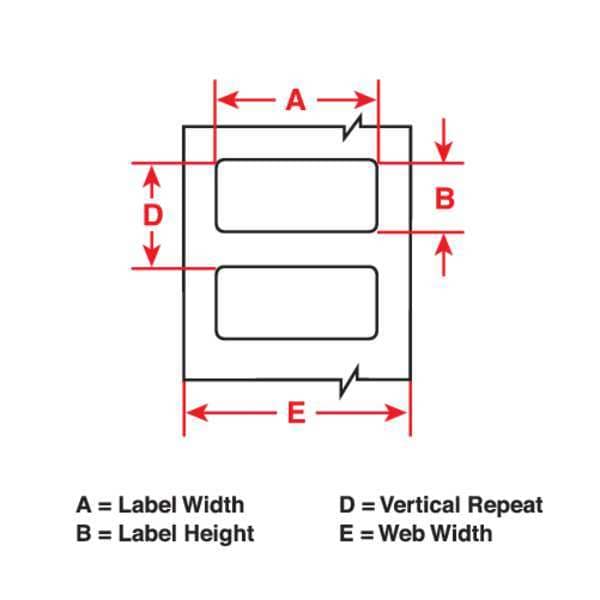 Brady Label, Silver, 3in.Wx5in.H, 1000 Labels - THT-20-435-1