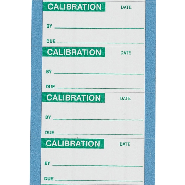 Brady Calibration Labels 1" H x 2.25" W, PK 25, WOX-9-PK - WOX-9-PK