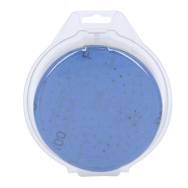 Norton Co 0 Sanding Disc, 5 in Dia, 1116 in Arbor, Coated, P100 Grit, Medium, Alumina Ceramic Abrasive - 4034