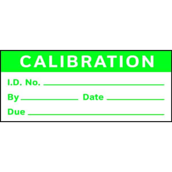 Stranco Calibration Label, ENG, Green/White, PK225, TC3-21002 - TC3-21002