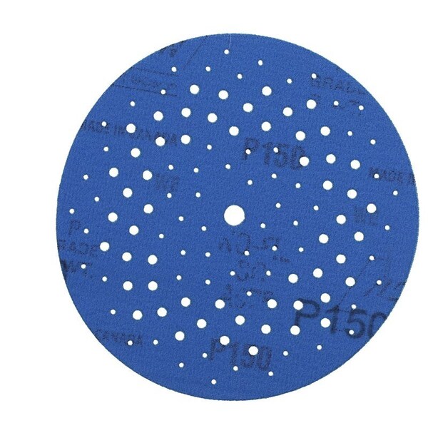 Norton Co 0 Sanding Disc, 5 in Dia, 1116 in Arbor, Coated, P150 Grit, Fine, Alumina Ceramic Abrasive, Spiral - 3229