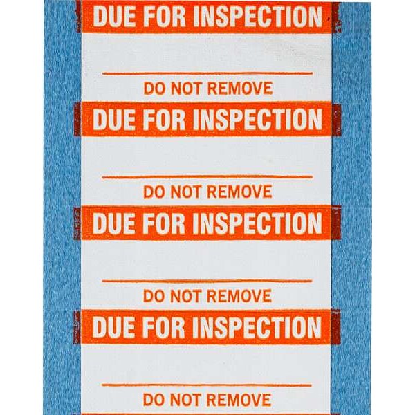 Brady Inspection Due Labels 0.625" H x 1, PK 25 - WO-20-PK