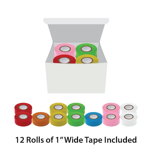 Globe Scientific Labeling Tape, 1" x 500" per Roll, 3 Rolls/Box, Salmon, 3PK - LT-1X500S