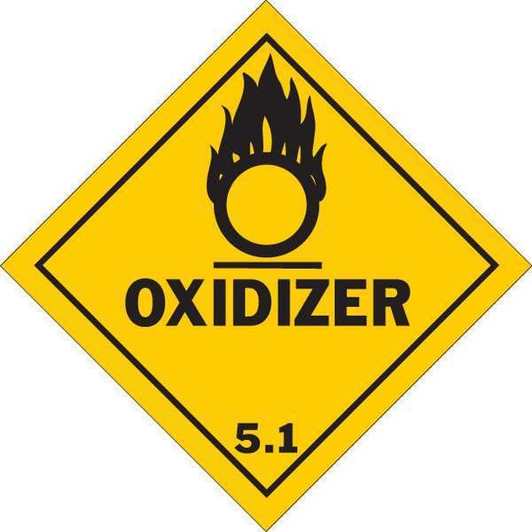 Brady Hazardous Warning Label, 4inHx4inW, Vinyl, 121071 - 121071