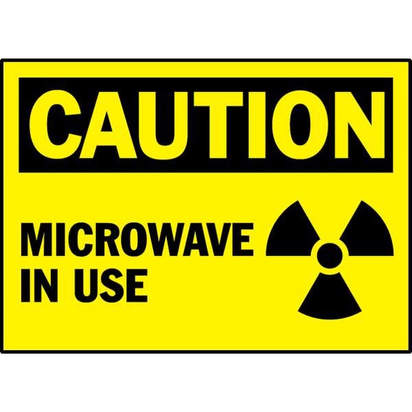 Brady Caution Label, 3-1/2 In. H, 5 In. W, PK5, 86183 - 86183