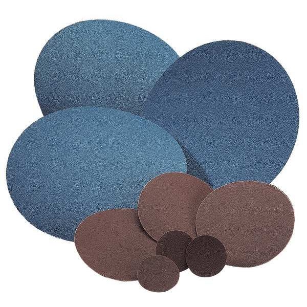 Norton Abrasives Hook-and-Loop Sanding Disc, 5" Dia, No Hole, Zirconia Alumina, 80 Grit, Coated Type, BlueFire R821P - 66261140703