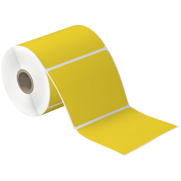 Tape Logic 4 x 4in Yellow Desktop Direct Thermal Label, 12PK - THD349