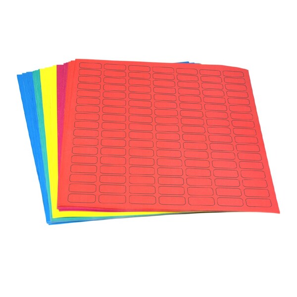 Globe Scientific Label Sheets, Cryo, 24x13mm, for 0.5mL Tubes, Assorted Colors, 2975PK - LCS-24X13RW