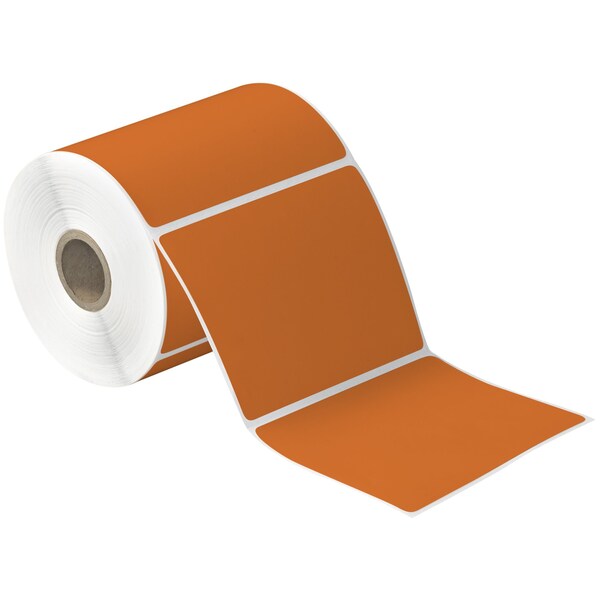Tape Logic 4 x 4in Orange Desktop Direct Thermal Label, 12PK - THD332