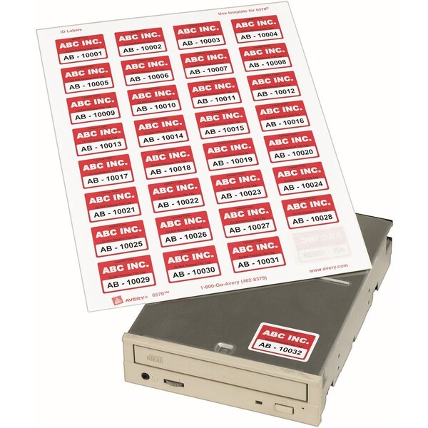 Avery Label, Id, 1.25X1.7,480, Wht 480PK - AVE6570
