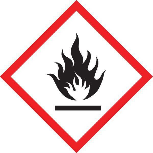 Accuform Label, Flame, 1x1 In, Ctd Paper, 250 Roll - LZH601PS2