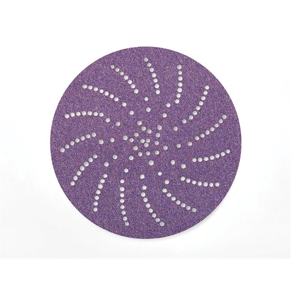 Pinpoint 5 in. Hookit Clean Sanding Paper Disc - Purple - 180 Grit - PI1343434