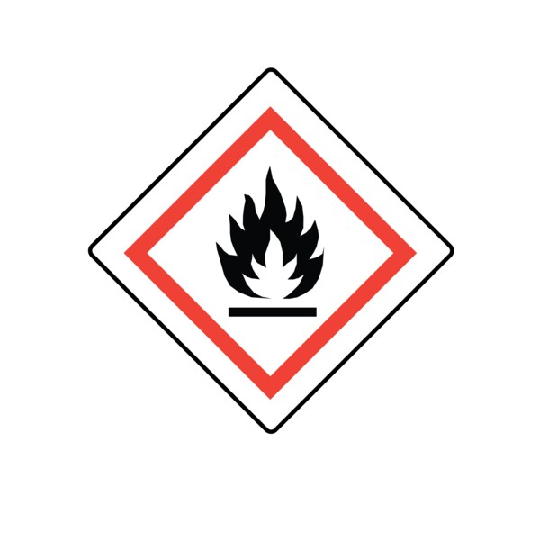 Nevs GHS Pictogram Label - Flammable 7/8" x 7/8" - GHS-11-FL