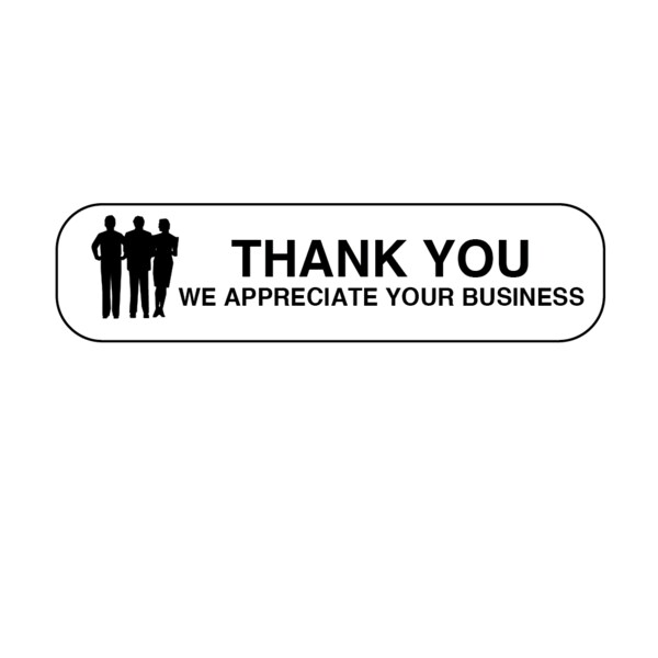 Nevs Thank You We Appreciate Your Business 3/8" x 1-1/2" - PAUX-101