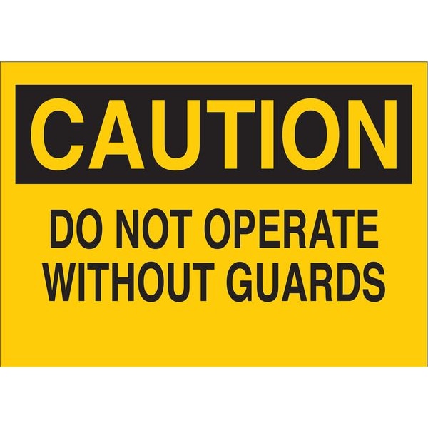 Brady Safety Label, 3-1/2 In. H, 5 In. W, 87791 - 87791