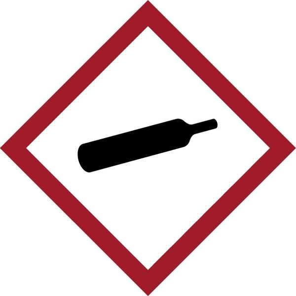 Brady Label, GHS Gas Pressure, Vinyl, 16/Sheet - 118834