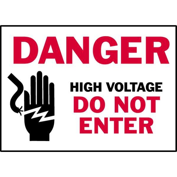 Brady Danger Label, Instruction, 5 In. W, PK5, 86197 - 86197