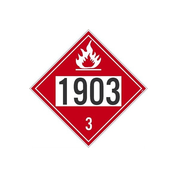 Nmc Oxidizer 5.1 Dot Placard Sign, Pk25, Material: Unrippable Vinyl - DL177BUV25