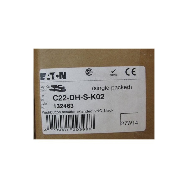 Eaton Moeller NON-ILL MOM PB SIL-BZL EXTD BLK 2NC - C22-DH-S-K02

Botón de operación momentánea no iluminado con bisel metálico negro y extensión, 2 contactos NC - C22-DH-S-K02