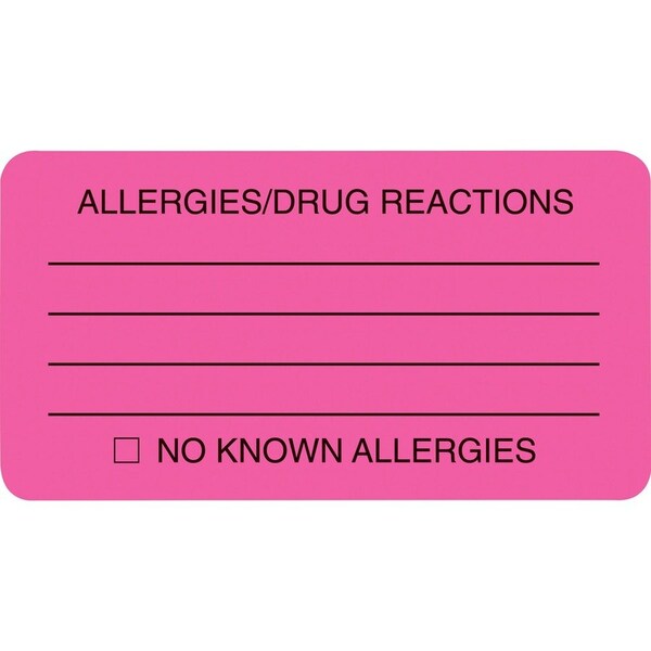 Tabbies Label, Allergy/Drug Reaction Pk - TAB01730