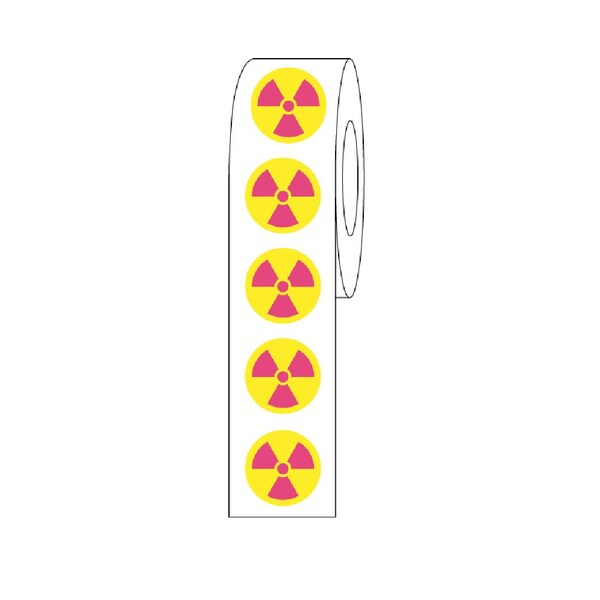 Globe Scientific Label Rolls, Cryo, 9.5mm, Radioactive Dots, 1000PK - LCR-95RAD