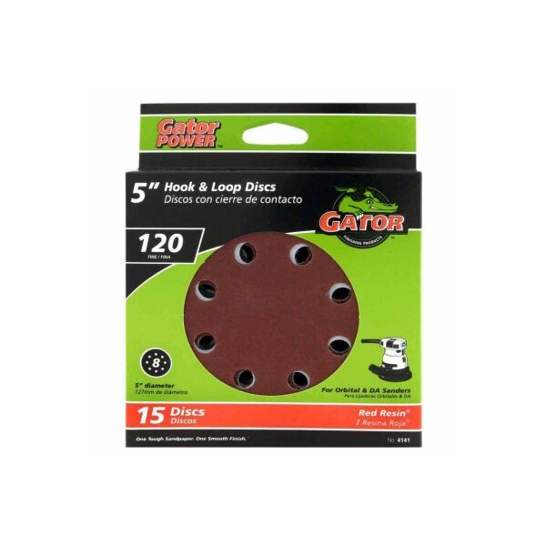 Gator Finishing 15PK 5 120G Sand Disc - 4141